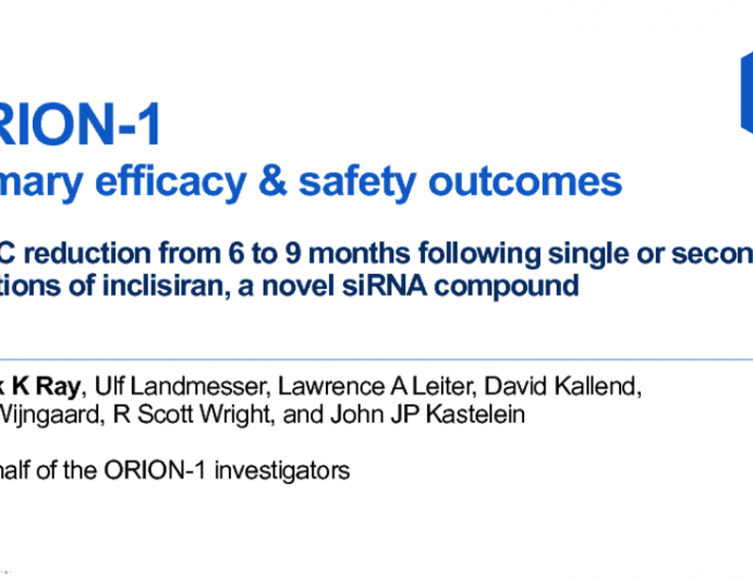 ORION-1: Primary Efficacy & Safety Outcomes | Tctmd.com